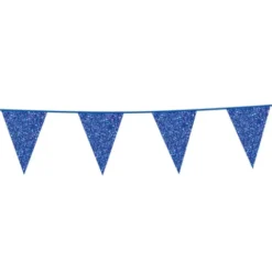 Flagbanner med Blå glitterflag 6m