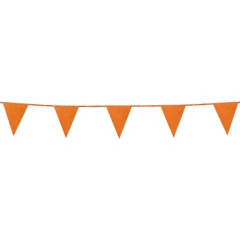 Flagbanner med 12 flag i Glitter-Orange