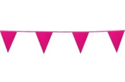 Flagbanner med 12 flag i Glitter-pink