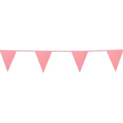 Flagbanner med 12 flag i glitter-mørk rosa