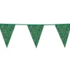 Flagbanner med Grøn glitterflag