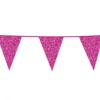 Flagbanner med Pink glitterflag