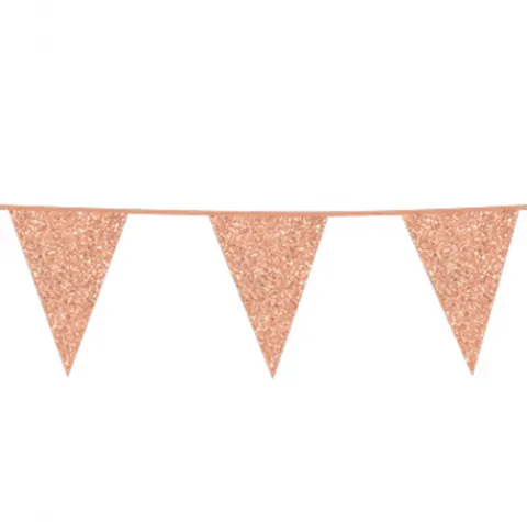 Flagbanner med Rosegold glitterflag