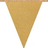 Flagbanner 6 m. Guldglitter