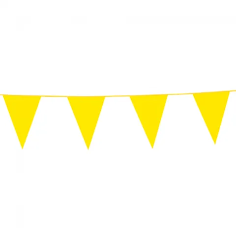 Flagbanner 10 m. med gule flag