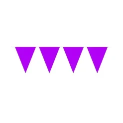 Flagbanner 10 m. med 20 LILLA flag