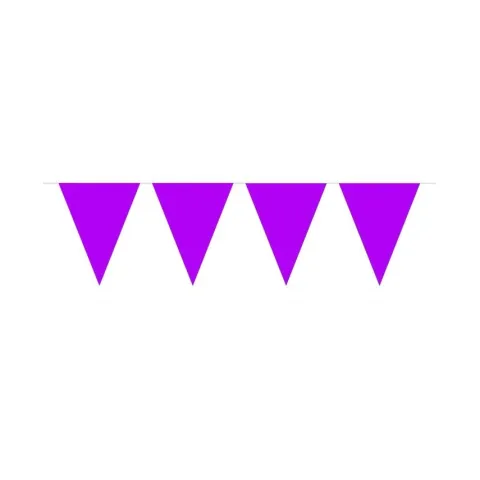 Flagbanner 10 m. med 20 LILLA flag
