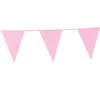 Flagbanner 10 m. med 20 Lyserøde flag