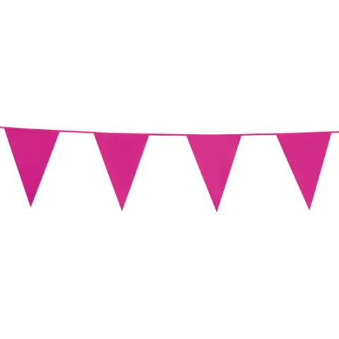 Flagbanner 10 m. med 20 PINK flag