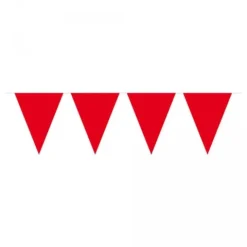 Flagbanner 10 m. med 20 RØD flag