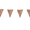 Flagbanner 10 m. med 20 ROSEGOLD flag
