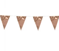 Flagbanner 10 m. med 20 ROSEGOLD flag