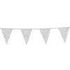 Flagbanner 6 m. med 10 SØLV GLITTER flag