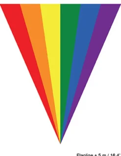 Flagbanner, Regnbue spidsflag