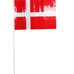 Flag på pind DK A4 i plast 10 stk