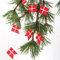 Flagranker, 2 x 2m, Danske flag til juletræet