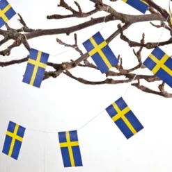 Flagranke, 2x2m. flag til juletræet Sverige