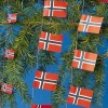 Flagranke, 2x2m. flag til juletræet Norge