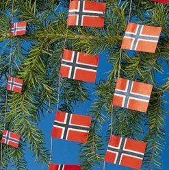 Flagranke, 2x2m. flag til juletræet Norge