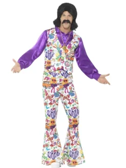 Flower power hippie kostume