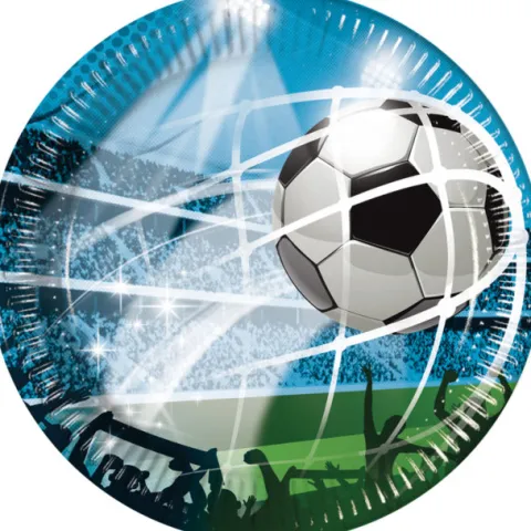 Fodbold paptallerkener BLÅ