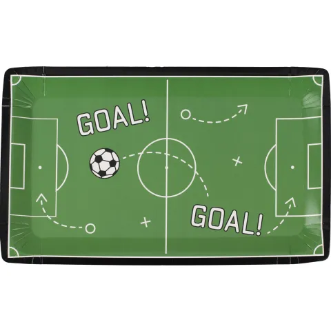 Fodbold tallerken som fodboldbane
