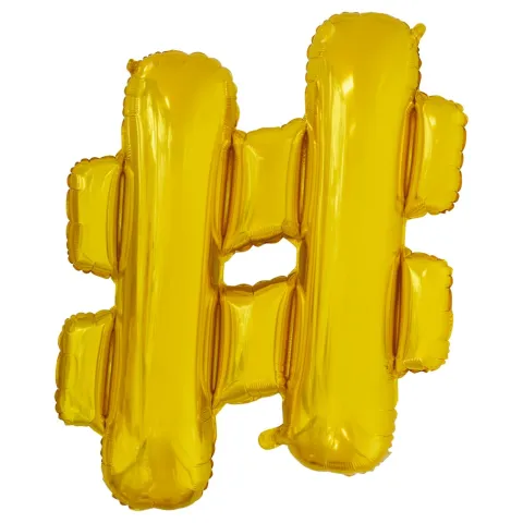 Folie ballon BOGSTAVER - GULD 102 cm