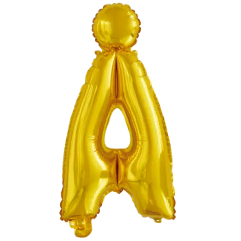 Folie ballon BOGSTAVER - GULD 102 cm