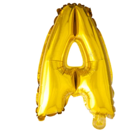 Folie ballon BOGSTAVER - GULD 102 cm