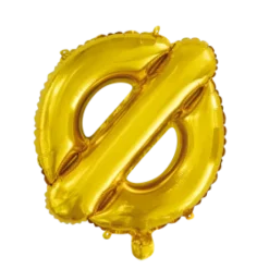 Folie ballon BOGSTAVER - GULD 102 cm
