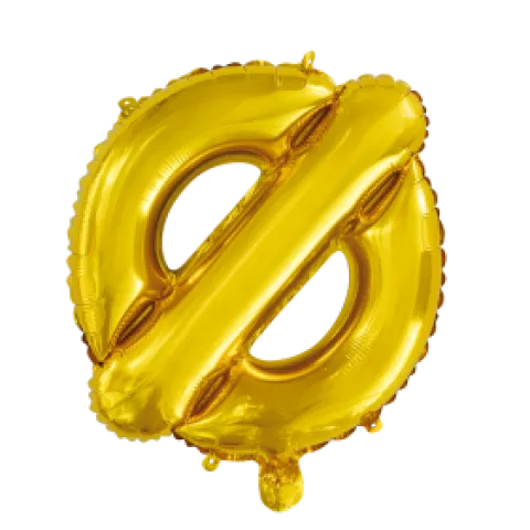 Folie ballon BOGSTAVER - GULD 102 cm