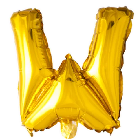 Folie ballon BOGSTAVER - GULD 102 cm