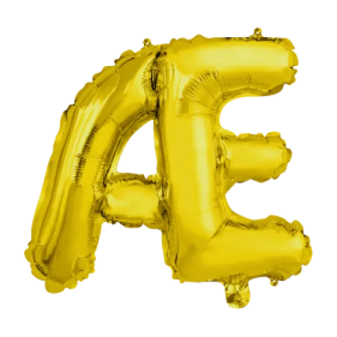 Folie ballon BOGSTAVER - GULD 102 cm