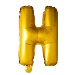 Folie ballon BOGSTAVER - GULD 102 cm