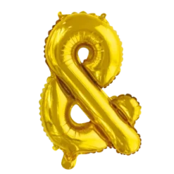 Folie ballon BOGSTAVER - GULD 102 cm