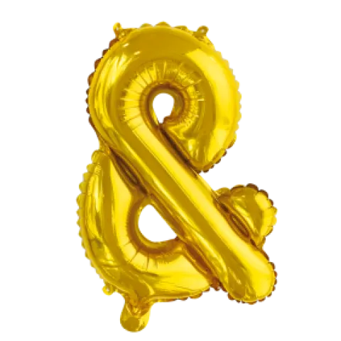 Folie ballon BOGSTAVER - GULD 102 cm