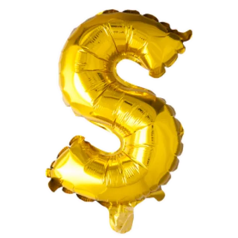 Folie ballon BOGSTAVER - GULD 102 cm