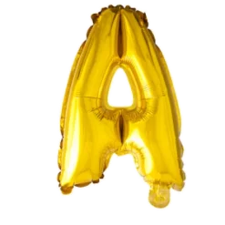 Folie ballon BOGSTAVER - GULD, 41 cm