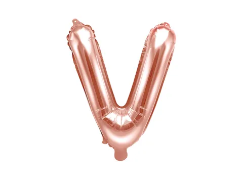 Folie ballon BOGSTAVER - Rosegold, 35 cm