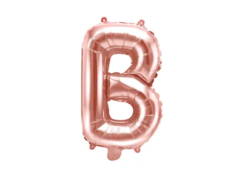 Folie ballon BOGSTAVER - Rosegold, 35 cm