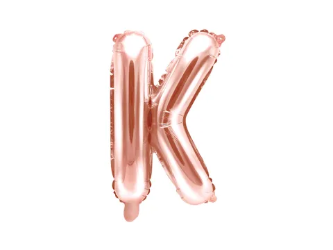 Folie ballon BOGSTAVER - Rosegold, 35 cm