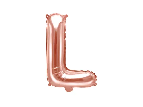 Folie ballon BOGSTAVER - Rosegold, 35 cm