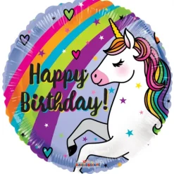 Folie Ballon Happy Birthday UNICORN