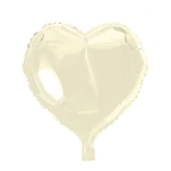 Folie ballon Hjerte 46 cm CREME