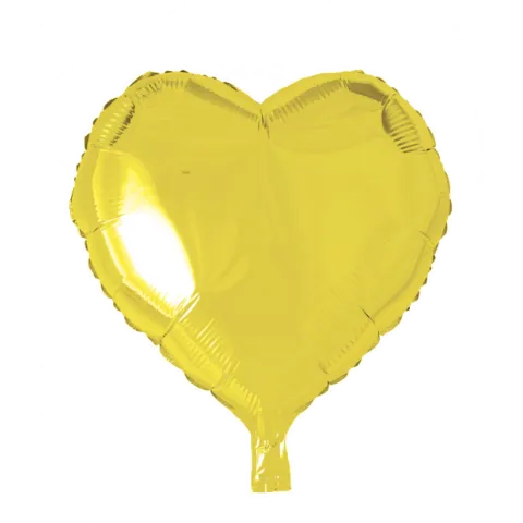 Folie ballon Hjerte 46 cm GUL