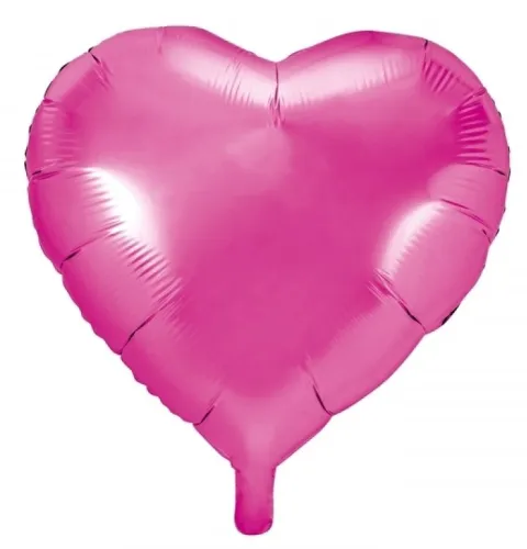 Folie ballon Hjerte 46 cm HOT PINK