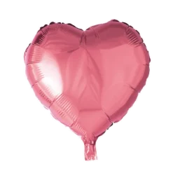 Folie ballon Hjerte 46cm i lyserød