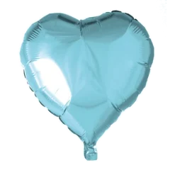 Folie ballon Hjerte 46 cm LYSEBLÅ