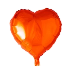 Folie ballon Hjerte 46 cm ORANGE