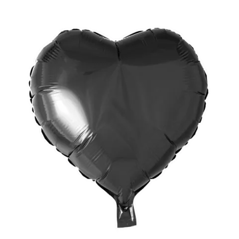 Folie ballon Hjerte 46 cm SORT